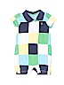 Baby Gap 100% Cotton Checkered-gingham Blue Short Sleeve Outfit Size 3-6 mo - photo 1