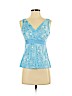 Ann Taylor LOFT 100% Cotton Blue Sleeveless Blouse Size 0 (petite) - photo 1