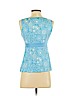 Ann Taylor LOFT 100% Cotton Blue Sleeveless Blouse Size 0 (petite) - photo 2