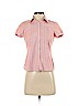 Ann Taylor LOFT 100% Cotton Red Short Sleeve Button-Down Shirt Size 0 (petite) - photo 1