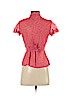 Ann Taylor LOFT 100% Polyester Red Short Sleeve Blouse Size 0 (petite) - photo 2