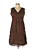 J.jill 100% Cotton Brown Casual Dress Size 10 (petite) - photo 1