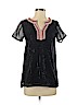 THML Black Short Sleeve Blouse Size XS - photo 1