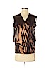 Zero + Maria Cornejo 100% Polyester Brown Sleeveless Blouse Size 0 - photo 1