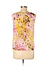 Ann Taylor LOFT 100% Polyester Yellow Sleeveless Blouse Size M (petite) - photo 2