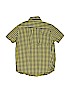 Gap Kids 100% Cotton Checkered-gingham Yellow Short Sleeve Button-Down Shirt Size 6 - 7 - photo 2