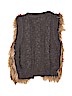 Miss Me 100% Acrylic Solid Brown Faux Fur Vest Size L (youth) - photo 2