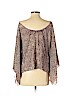 Alice + Olivia Brown Short Sleeve Silk Top Size S - photo 2