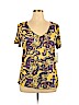 Como Vintage 100% Polyester Yellow Short Sleeve Top Size XL (petite) - photo 1