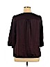 Ann Taylor LOFT 100% Polyester Purple 3/4 Sleeve Blouse Size XL - photo 2