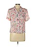 Alfred Dunner 100% Polyester Pink Short Sleeve Button-Down Shirt Size 10 (petite) - photo 1