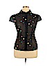 Voodoo Vixen 100% Polyester Black Short Sleeve Blouse Size XL - photo 1