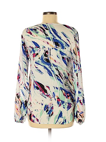 Aqua Long Sleeve Blouse (view 2)