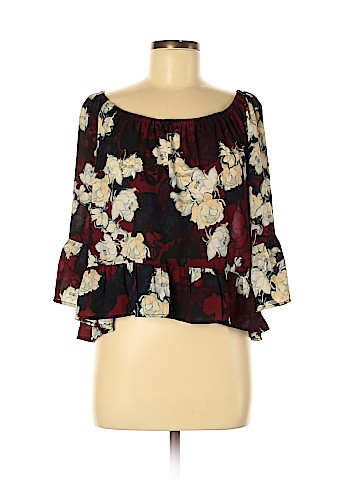 Aqua 3/4 Sleeve Blouse (view 1)