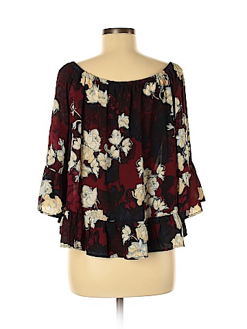 Aqua 3/4 Sleeve Blouse (view 2)