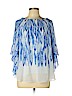 Alfani 100% Polyester Blue 3/4 Sleeve Blouse Size L (petite) - photo 1