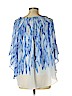 Alfani 100% Polyester Blue 3/4 Sleeve Blouse Size L (petite) - photo 2