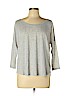 American Eagle Outfitters Gray 3/4 Sleeve Top Size L - photo 1