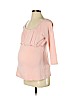 Thyme 100% Cotton Pink 3/4 Sleeve Top Size S - photo 1