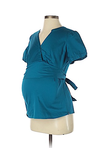 Ann Taylor LOFT Maternity Short Sleeve Blouse (view 1)