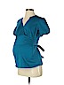 Ann Taylor LOFT Maternity Blue Short Sleeve Blouse Size S - photo 1