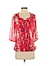 Express 100% Polyester Red 3/4 Sleeve Blouse Size S (petite) - photo 1
