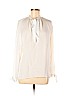 Vince. 100% Silk White Long Sleeve Silk Top Size M - photo 1
