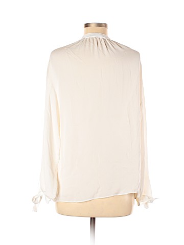 Vince. Long Sleeve Silk Top (view 2)