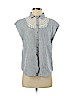 Maeve 100% Linen Blue Short Sleeve Blouse Size XS - photo 1