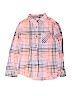 Cat & Jack 100% Cotton Checkered-gingham Blue Long Sleeve Button-Down Shirt Size 10 - 12 - photo 1