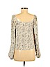 Lush 100% Polyester Ivory Long Sleeve Blouse Size M - photo 2