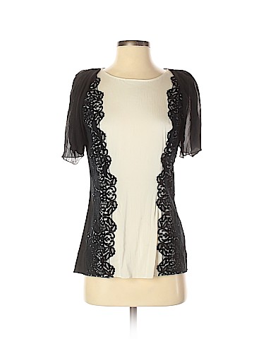Elie Tahari Short Sleeve Silk Top (view 1)