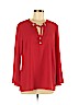MICHAEL Michael Kors Red Long Sleeve Blouse Size M - photo 1