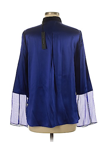 Elie Tahari Long Sleeve Silk Top (view 2)