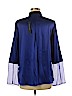 Elie Tahari 100% Silk Blue Long Sleeve Silk Top Size M - photo 2