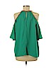 Missy Robertson by Southern Fashion House 100% Polyester Green Short Sleeve Blouse Size M - photo 2