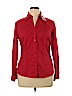 Worthington 100% Cotton Red Long Sleeve Button-Down Shirt Size 14 - photo 1
