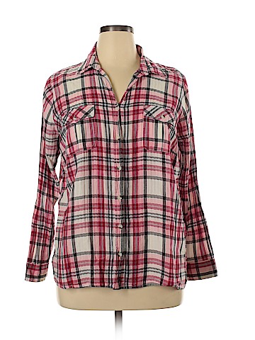 SONOMA life + style Plus Long Sleeve Button-Down Shirt (view 1)