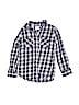 Justice 100% Cotton Blue Long Sleeve Button-Down Shirt Size 10 - photo 1