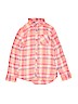 Justice Plaid Pink Long Sleeve Button-Down Shirt Size 12 - photo 1