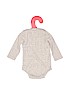 Assorted Brands 100% Cotton Solid Gray Long Sleeve Onesie 3-6 MO / 6 MO - photo 2