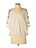 Chelsea & Violet 100% Polyester Ivory 3/4 Sleeve Blouse Size S - photo 1