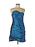 Jessica McClintock 100% Polyester Blue Cocktail Dress Size 10 (petite) - photo 1