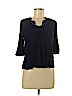 Pale Sky 100% Rayon Blue 3/4 Sleeve Blouse Size M (petite) - photo 1