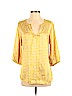 Banana Republic 100% Polyester Yellow 3/4 Sleeve Blouse Size S - photo 1