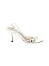 Nine West 100% Leather Silver Heels Size 9 - photo 1