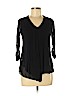 Alfani 100% Nylon Black 3/4 Sleeve Top Size M (petite) - photo 1