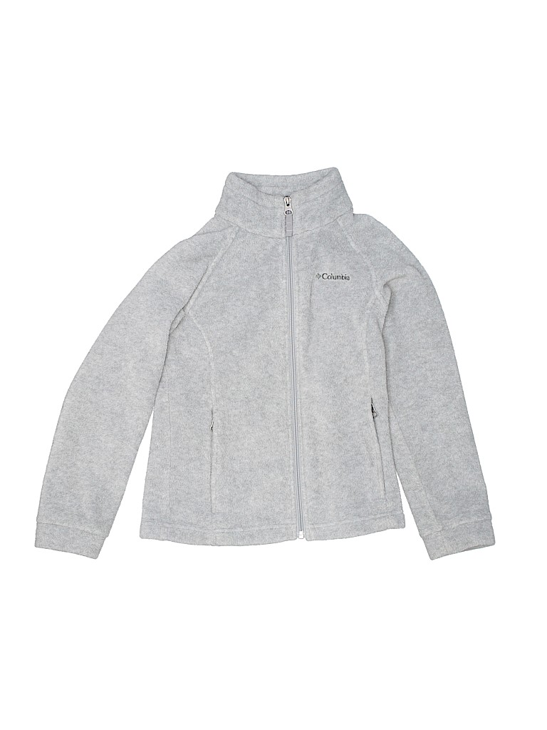 Columbia 100% Polyester Gray Fleece Jacket Size 7 - photo 1