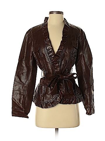 Solitaire Faux Leather Jacket (view 1)