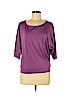 Eileen Fisher Purple 3/4 Sleeve Silk Top Size M (petite) - photo 1